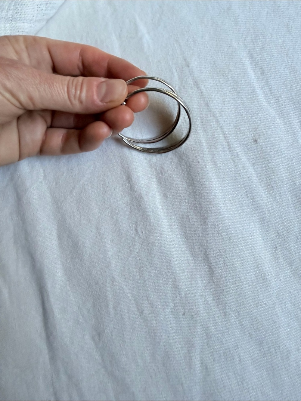 Catori Life Large Silver Hoops - Picture 3 of 6